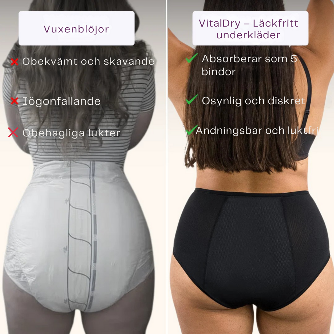 VitaDry™ – Läckfritt underkläder (5-pak)