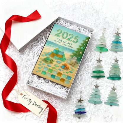 🌊 Adventskalender med sjöglas-julgran 2025