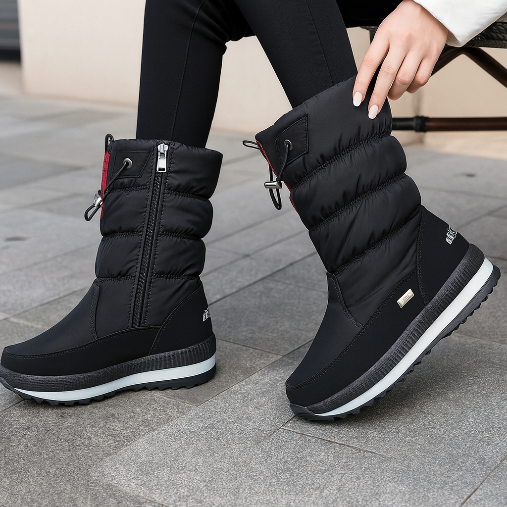 EverWarm™ | Halkfria och Vattentäta Snöstövlar i Fuskpäls