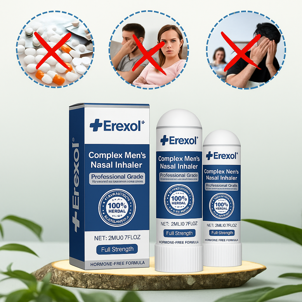 Erexol™ Inhalator | Stenhårde erektioner på 5 minutter – uden piller!