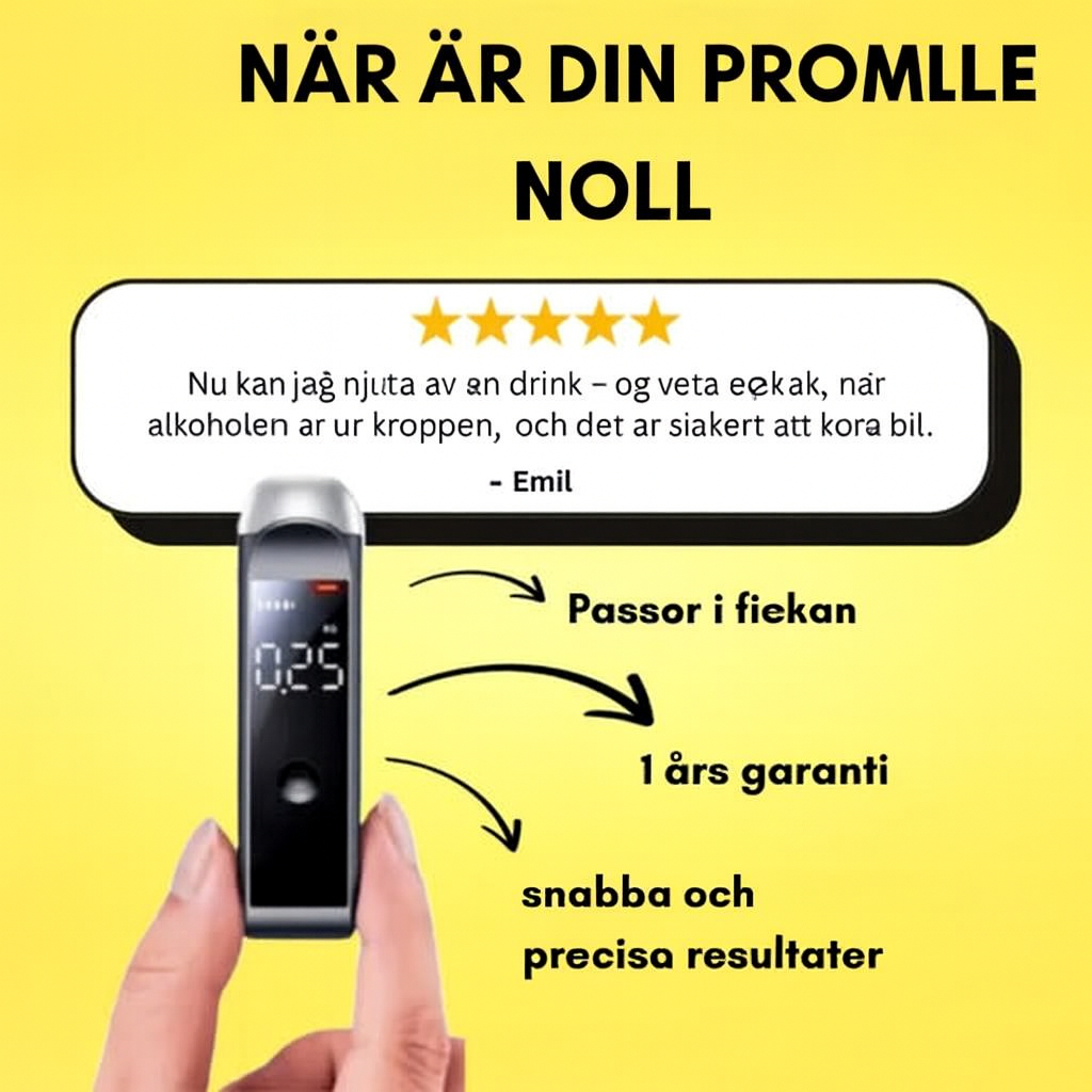 BlowSafe™ | Alkomätare | Känn din promille säkert innan du kör