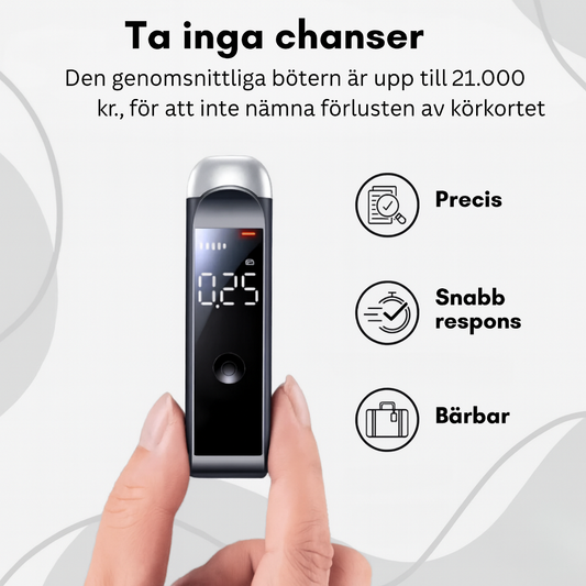 BlowSafe™ | Alkomätare | Känn din promille säkert innan du kör