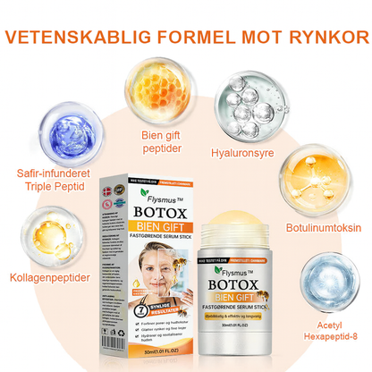 Tillverkad och skickad från Sverige – Flysmus™ Botox Bivengift Uppstramande Serumstick