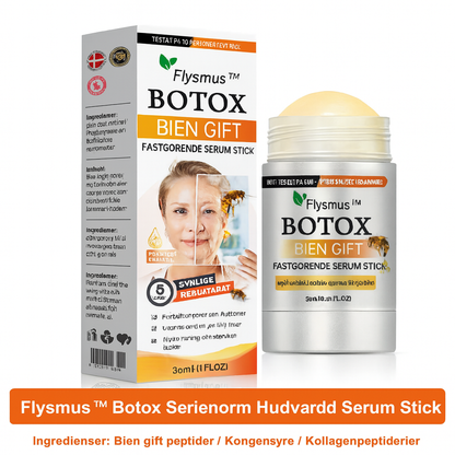 Tillverkad och skickad från Sverige – Flysmus™ Botox Bivengift Uppstramande Serumstick