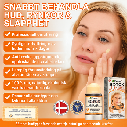 Tillverkad och skickad från Sverige – Flysmus™ Botox Bivengift Uppstramande Serumstick