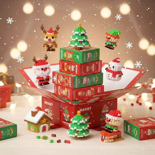 Jultomtens Byggklossar™ – 12 julfigurer för hela familjen