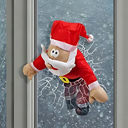 JollyCrash™ – Jultomten och renar som kraschar genom fönstret – dekoration