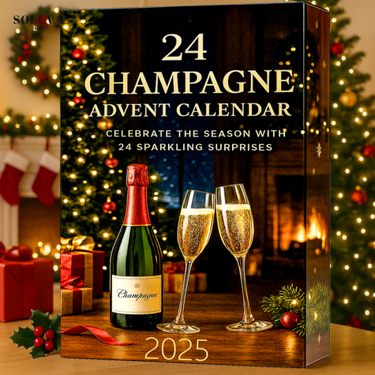 Champagne-adventskalender 2025 – 24 dagar fyllda med fest och njutning 🥂🎄