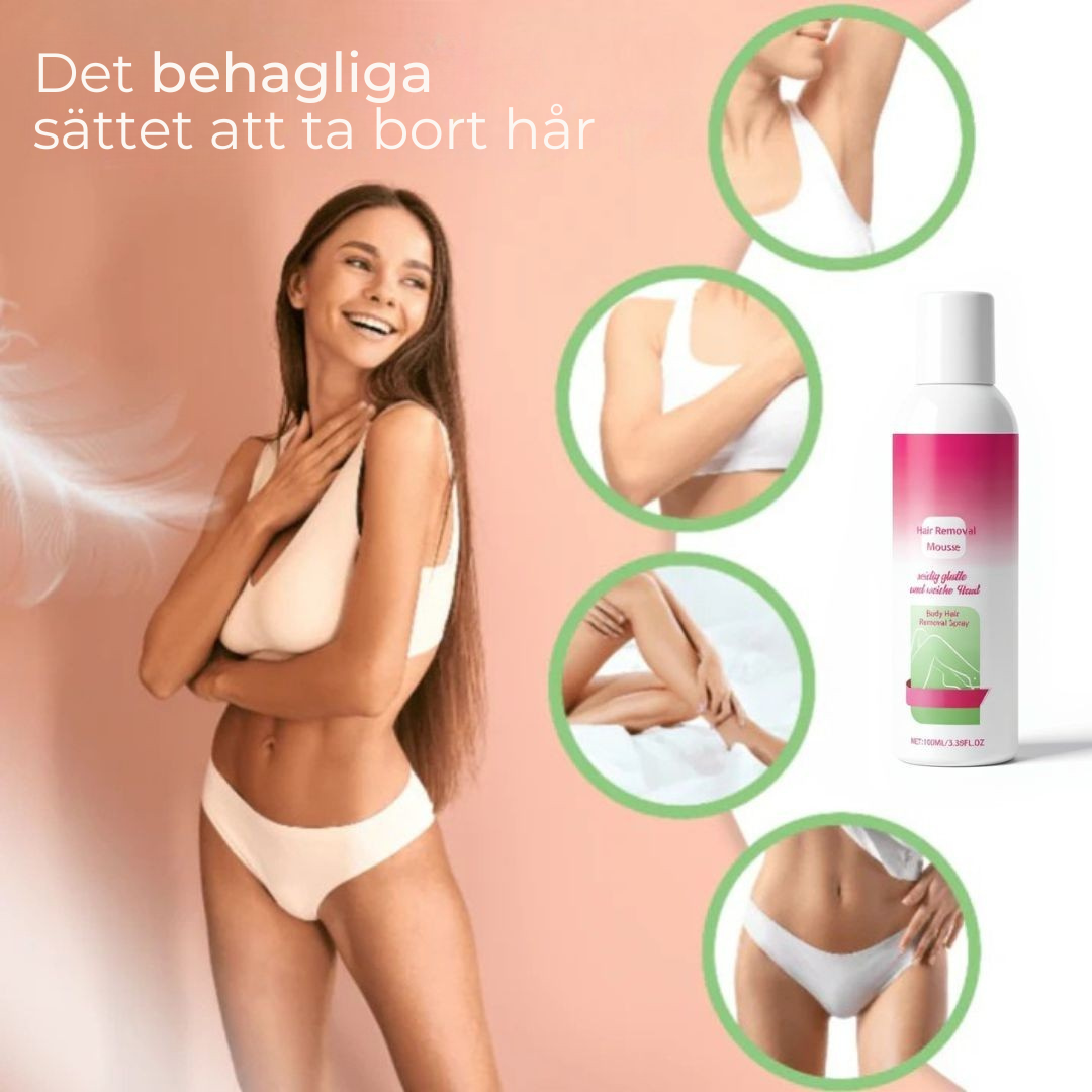 GlatHud™ | Hårborttagningsskum | Bli av med inåtväxande hårstrån och tråkig daglig rakning!