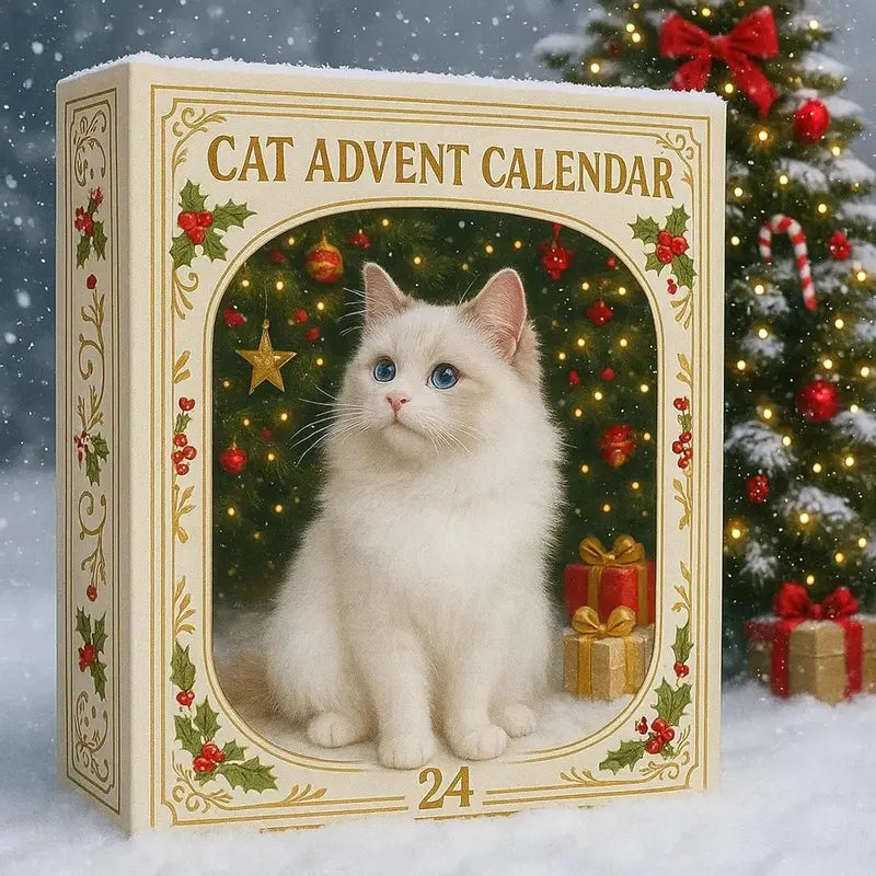 Julekalender med 24 festlige katte